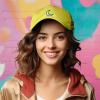 image:imageDALIX Moon Embroidered Crescent Astronomy Night Cotton Dad Hat Baseball Cap Adjustable WomensYellow
