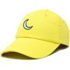 image:imageDALIX Moon Embroidered Crescent Astronomy Night Cotton Dad Hat Baseball Cap Adjustable WomensYellow