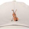 image:imageDALIX Orchestra Violin Hat Womens Embroidered Baseball CapBeige