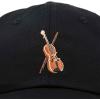 image:imageDALIX Orchestra Violin Hat Womens Embroidered Baseball CapBlack