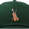 image:imageDALIX Orchestra Violin Hat Womens Embroidered Baseball CapDark Green