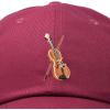 image:imageDALIX Orchestra Violin Hat Womens Embroidered Baseball CapMaroon