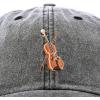 image:imageDALIX Orchestra Violin Hat Womens Embroidered Baseball CapWashed Black
