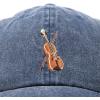 image:imageDALIX Orchestra Violin Hat Womens Embroidered Baseball CapWashed Navy Blue