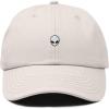 image:imageDALIX Lil Alien Embroidered Cotton Cap Outdoor Space Nature Dad Hat MensBeige