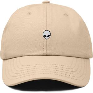 image:imageDALIX Lil Alien Embroidered Cotton Cap Outdoor Space Nature Dad Hat MensKhaki