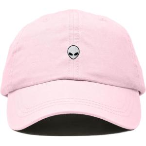 image:imageDALIX Lil Alien Embroidered Cotton Cap Outdoor Space Nature Dad Hat MensWashed Pink