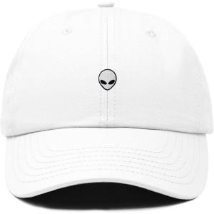 image:imageDALIX Lil Alien Embroidered Cotton Cap Outdoor Space Nature Dad Hat MensWhite