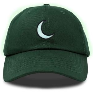 image:imageDALIX Moon Embroidered Crescent Astronomy Night Cotton Dad Hat Baseball Cap Adjustable WomensDark Green