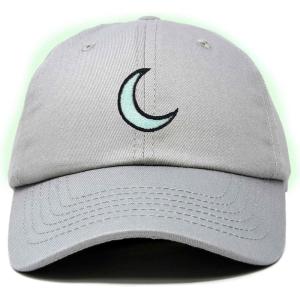 image:imageDALIX Moon Embroidered Crescent Astronomy Night Cotton Dad Hat Baseball Cap Adjustable WomensGray