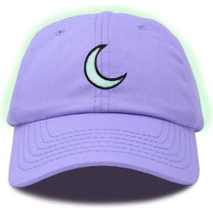 image:imageDALIX Moon Embroidered Crescent Astronomy Night Cotton Dad Hat Baseball Cap Adjustable WomensLavender