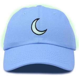 image:imageDALIX Moon Embroidered Crescent Astronomy Night Cotton Dad Hat Baseball Cap Adjustable WomensLight Blue