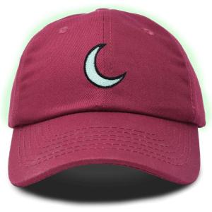 image:imageDALIX Moon Embroidered Crescent Astronomy Night Cotton Dad Hat Baseball Cap Adjustable WomensMaroon