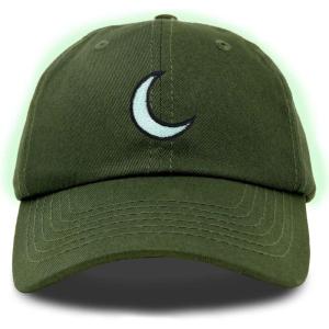 image:imageDALIX Moon Embroidered Crescent Astronomy Night Cotton Dad Hat Baseball Cap Adjustable WomensOlive