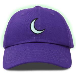 image:imageDALIX Moon Embroidered Crescent Astronomy Night Cotton Dad Hat Baseball Cap Adjustable WomensPurple