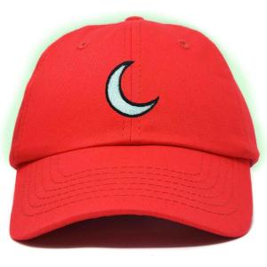 image:imageDALIX Moon Embroidered Crescent Astronomy Night Cotton Dad Hat Baseball Cap Adjustable WomensRed