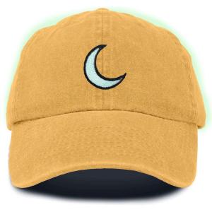 image:imageDALIX Moon Embroidered Crescent Astronomy Night Cotton Dad Hat Baseball Cap Adjustable WomensWashed Gold