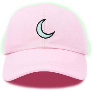 image:imageDALIX Moon Embroidered Crescent Astronomy Night Cotton Dad Hat Baseball Cap Adjustable WomensWashed Pink