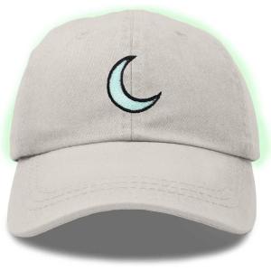 image:imageDALIX Moon Embroidered Crescent Astronomy Night Cotton Dad Hat Baseball Cap Adjustable WomensWashed Stone White