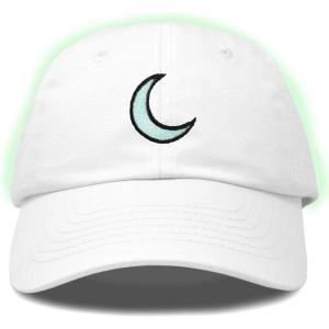 image:imageDALIX Moon Embroidered Crescent Astronomy Night Cotton Dad Hat Baseball Cap Adjustable WomensWhite