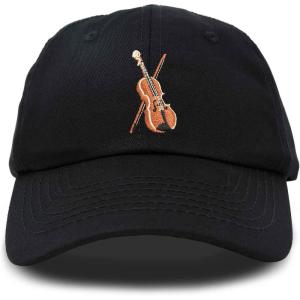 image:imageDALIX Orchestra Violin Hat Womens Embroidered Baseball CapBlack