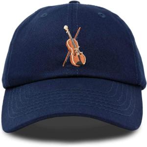 image:imageDALIX Orchestra Violin Hat Womens Embroidered Baseball CapNavy Blue