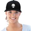 image:imageDALIX Alien Embroidered Snapback Flat Billed HatBlack