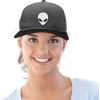 image:imageDALIX Alien Embroidered Snapback Flat Billed HatBlack Dark Gray
