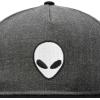 image:imageDALIX Alien Embroidered Snapback Flat Billed HatBlack Dark Gray