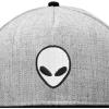 image:imageDALIX Alien Embroidered Snapback Flat Billed HatBlack Light Gray