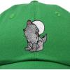 image:imageDALIX Howling Wolf Embroidered Baseball Dad CapKelly Green