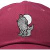 image:imageDALIX Howling Wolf Embroidered Baseball Dad CapMaroon