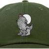 image:imageDALIX Howling Wolf Embroidered Baseball Dad CapOlive