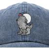 image:imageDALIX Howling Wolf Embroidered Baseball Dad CapWashed Navy Blue