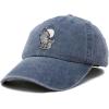 image:imageDALIX Howling Wolf Embroidered Baseball Dad CapWashed Navy Blue