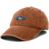 image:imageDALIX Muscle Car Embroidered Cap Cotton Baseball Summer Cool Dad Hat MensWashed Orange