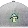 image:imageDALIX Mushroom Embroidered Glow in The Dark Hat Snapback Hat Baseball Cap MenLight Gray