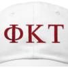 image:imageDALIX Phi Kappa Tau Greek Letters Ball Cap Embroidered HatWhite
