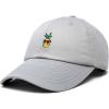 image:imageDALIX Pineapple Embroidered Cap Cotton Baseball Summer Cool Dad Hat MensGray
