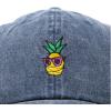 image:imageDALIX Pineapple Embroidered Cap Cotton Baseball Summer Cool Dad Hat MensWashed Navy Blue
