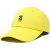 image:imageDALIX Pineapple Embroidered Cap Cotton Baseball Summer Cool Dad Hat MensYellow