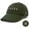 image:imageDALIX Pisces Dad Hat Embroidered Zodiac Astrology Cotton Baseball CapOlive