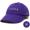 image:imageDALIX Pisces Dad Hat Embroidered Zodiac Astrology Cotton Baseball CapPurple