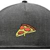 image:imageDALIX Pizza Slice Embroidered Snapback Flat Billed HatBlack Dark Gray