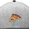 image:imageDALIX Pizza Slice Embroidered Snapback Flat Billed HatBlack Light Gray