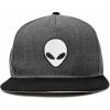 image:imageDALIX Alien Embroidered Snapback Flat Billed HatBlack Dark Gray