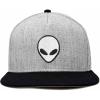 image:imageDALIX Alien Embroidered Snapback Flat Billed HatBlack Light Gray