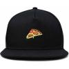 image:imageDALIX Pizza Slice Embroidered Snapback Flat Billed HatBlack