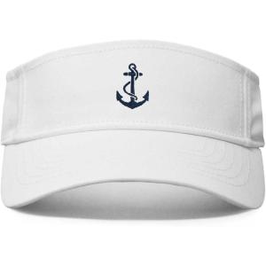 image:imageDALIX Anchor Embroidered Hat Adjustable Cotton Men Women ClassicWhite