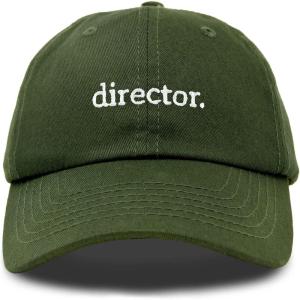 image:imageDALIX Director Embroidered Cotton Baseball Cap Adjustable Dad Hat MensOlive